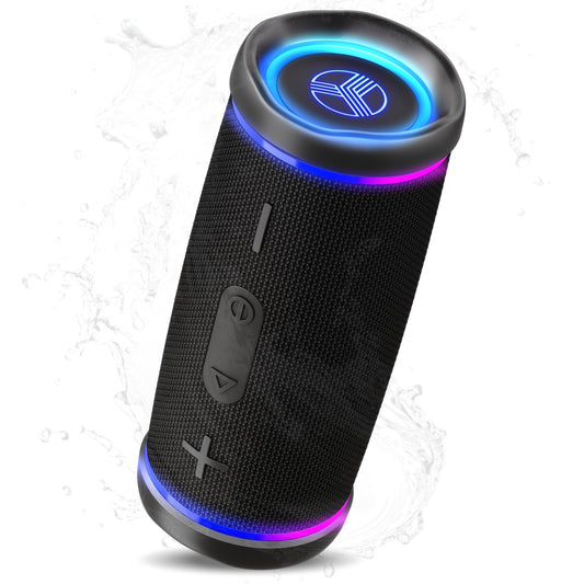 TREBLAB HD77 - Waterproof Bluetooth Speaker, 25W Loud 360° Sound, Deep Bass, IPX7, TWS Pairing, RGB Lights, 20H Battery, Portable Wireless Speaker