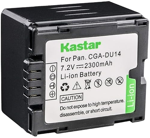 Kastar CGA-DU14 Battery Replacement for Panasonic CGA-DU06 CGA-DU07 CGA-DU12 CGA-DU14 CGA-DU21 and Panasonic NV-GS NV-MX PV-GS VDR-D VDR-M Series