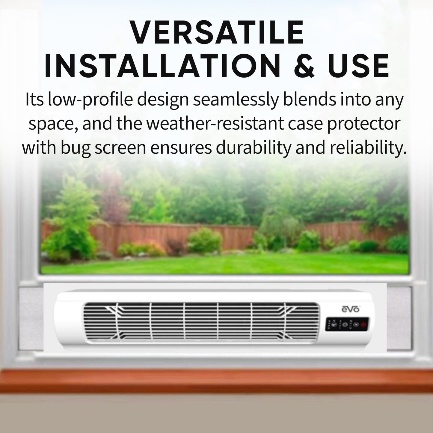 EVO Window Fan Air Circulator with Remote Control (Fits Up To 40" Windows) - Multi-Directional Airflow, Adjustable Fan Speed, and Low Profile