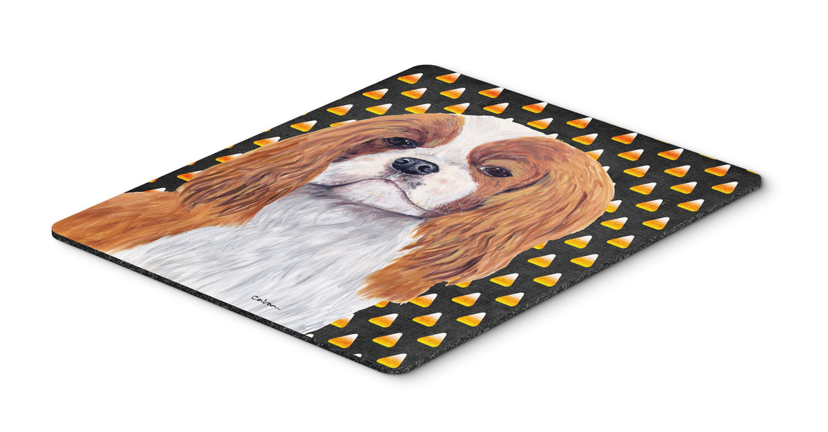 Caroline's Treasures SC9194MP Cavalier Spaniel Blenheim Candy Corn Halloween Portrait Mouse Pad, Hot Pad or Trivet for Home Office Gaming Working