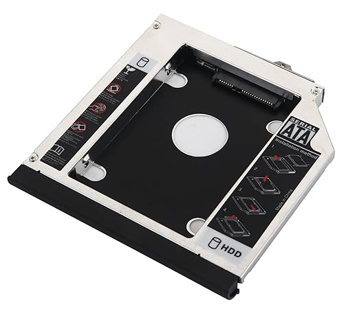 DY-tech 2nd HDD SSD Hard Drive Caddy for HP EliteBook 8440w 8530w 8540w 8730w 8740w with Faceplate Bezel + Mounting Bracket