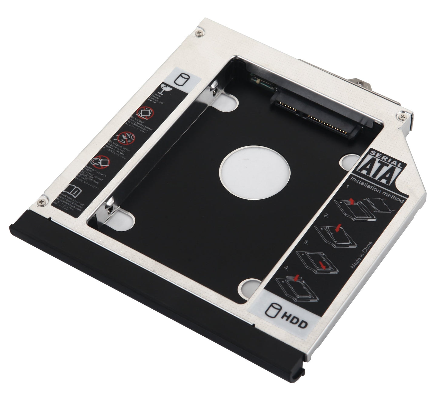 DY-tech 2nd HDD SSD Hard Drive Caddy for HP EliteBook 8440w 8530w 8540w 8730w 8740w with Faceplate Bezel + Mounting Bracket