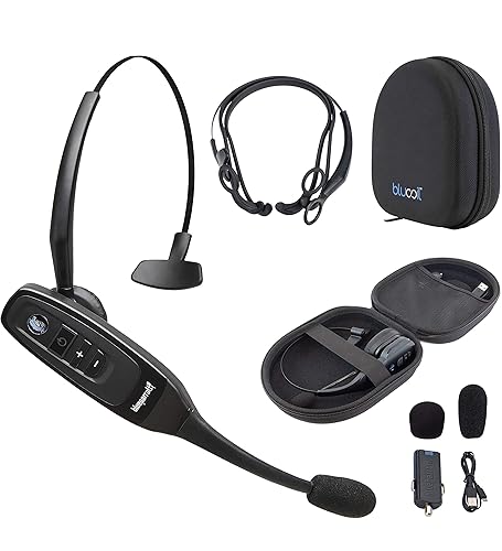 BlueParrott C400-XT Voice-Controlled Bluetooth Headset - Industry Leading Sound with Long Wireless Range, Noise-Cancelling - Compatible with iOS…