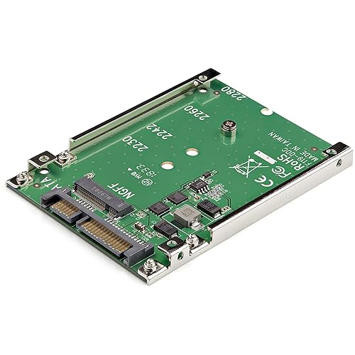StarTech.com M.2 SATA SSD to 2.5" SATA Adapter [NOT NVMe], Open-Frame Bracket, 7mm High, M2 Hard Drive Adapter - TAA