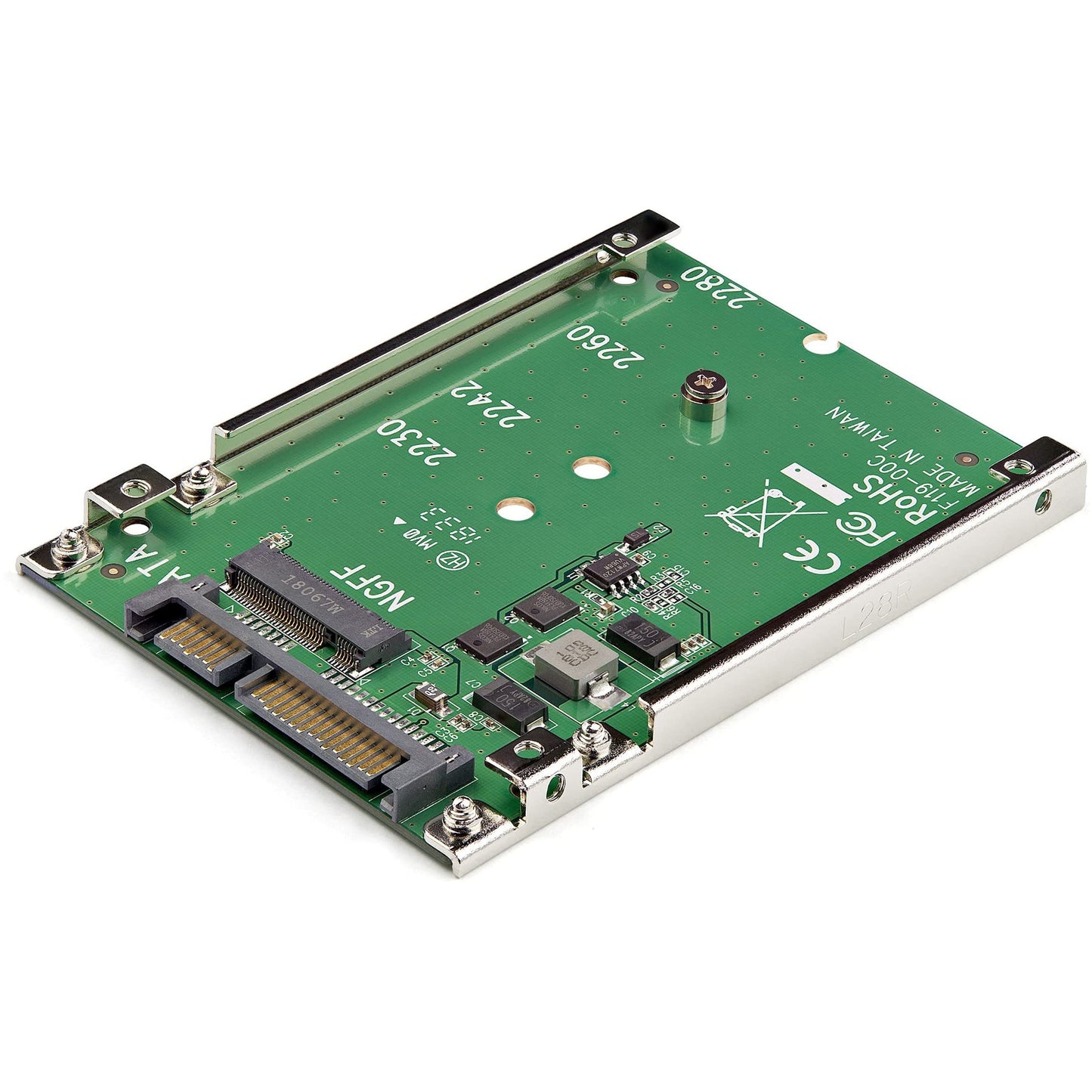 StarTech.com M.2 SATA SSD to 2.5" SATA Adapter [NOT NVMe], Open-Frame Bracket, 7mm High, M2 Hard Drive Adapter - TAA