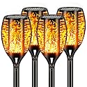 Uni PNR Upgraded Larger Solar Lights Outdoor Waterproof 96 LED, 43" Outdoor Lights, Solar Torch Light with Flickering Flame, Led Lights for Garden
