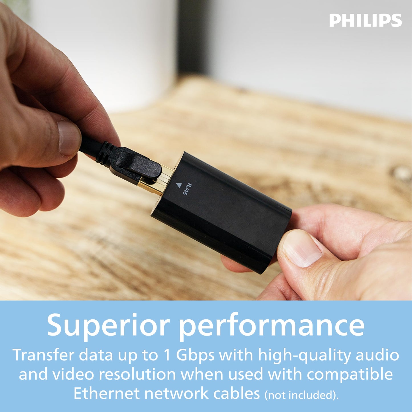 PHILIPS USB C to Ethernet Adapter, Transfer Data 1 Gbps