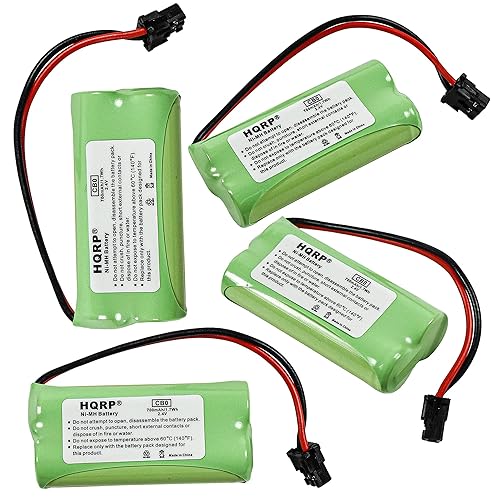 HQRP 4-Pack Cordless Phone Battery Compatible with Uniden BT-1002 / BT1002, BT-1008 / BT1008, BT-1021, BT1021, BT-1016 / BT1016, BT-1025 / BT1025