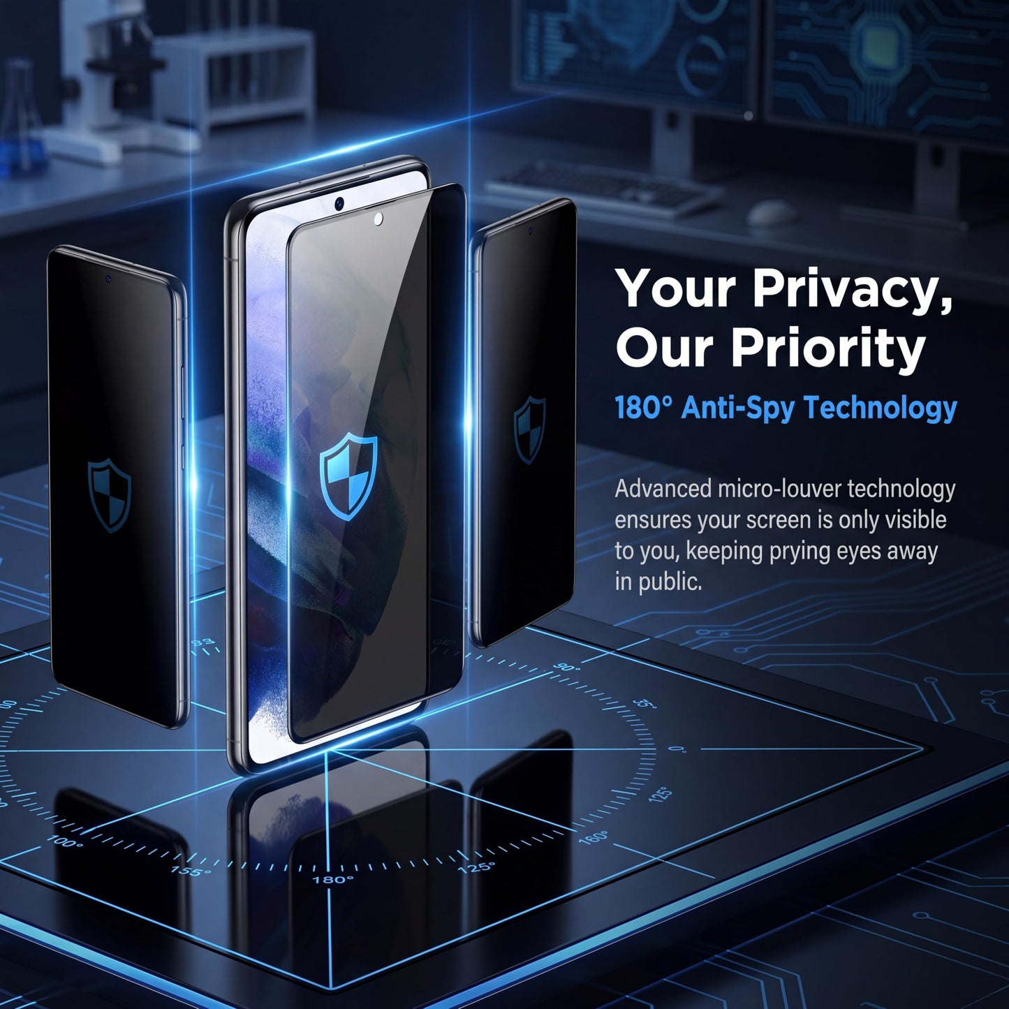 2 Pack Privacy Screen Protector for Samsung Galaxy S20 Ultra with 2 Pack Camera Lens Protector, Tempered Glass Fingerprint Unlock Compatible, 180