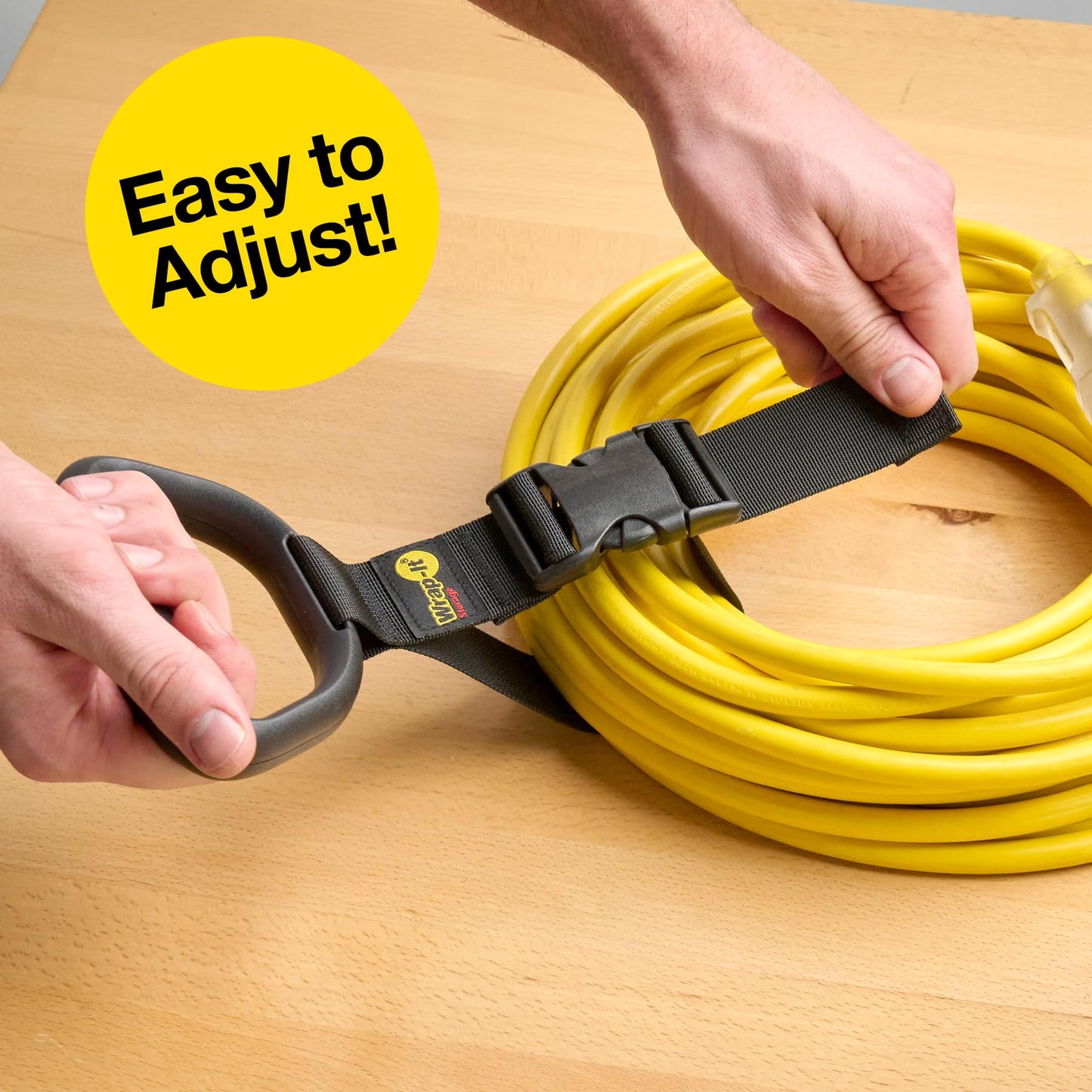 Clip 'n Carry Wrap-It Storage Straps - 15" (3-Pack) - Extension Cord Holder Hose Storage Carrying Straps for RV and Accessories Organization