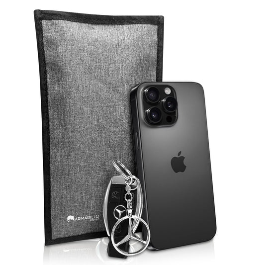 Faraday Pouch for Phone & Car Keys - Signal Blocking Bag - RFID Signal Blocker - Key Fob Protector - Anti-Tracking, Anti-Theft Protection Case Blocks