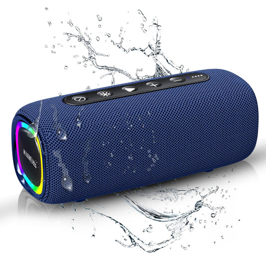 MultiWatts Portable Bluetooth Speaker: IPX5 Waterproof, 20W Dolby Stereo Sound, Deep Bass, Upto 25H Playtime, LED Lights, TWS Pairing, BT5.3,