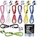 JustJamz 10 Pack Wired Earbuds with Microphone, Bulk Earphones for Classroom, Office, or Travel, Noise Isolating Headphones with Clear Sound Quality…