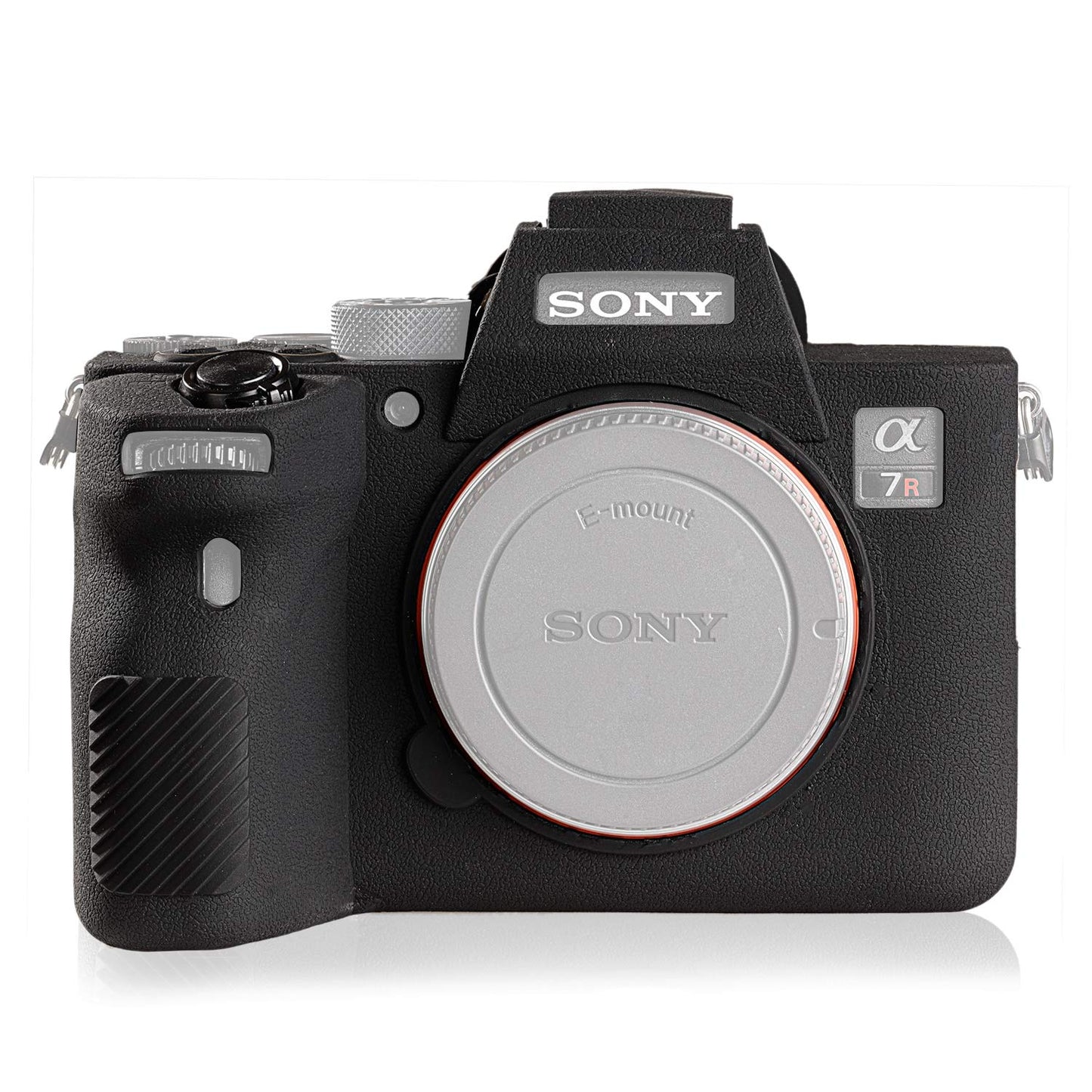 STSEETOP Camera Case for Sony A7RIV A7R4 - Protective Silicone DSLR Skin Cover, Detachable Cage, Shockproof, Dustproof (Black)