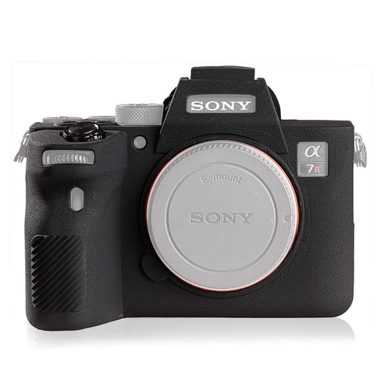 STSEETOP Camera Case for Sony A7RIV A7R4 - Protective Silicone DSLR Skin Cover, Detachable Cage, Shockproof, Dustproof (Black)