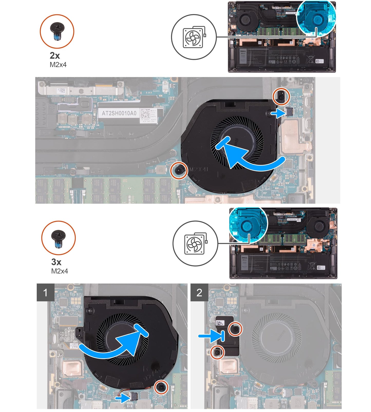 Deal4GO CPU Cooling Fan 09RK6 009RK6 w/Graphics GPU Fan DJH35 0DJH35 Replacement for Dell XPS 15 9500 9510 Precision 5550 5560