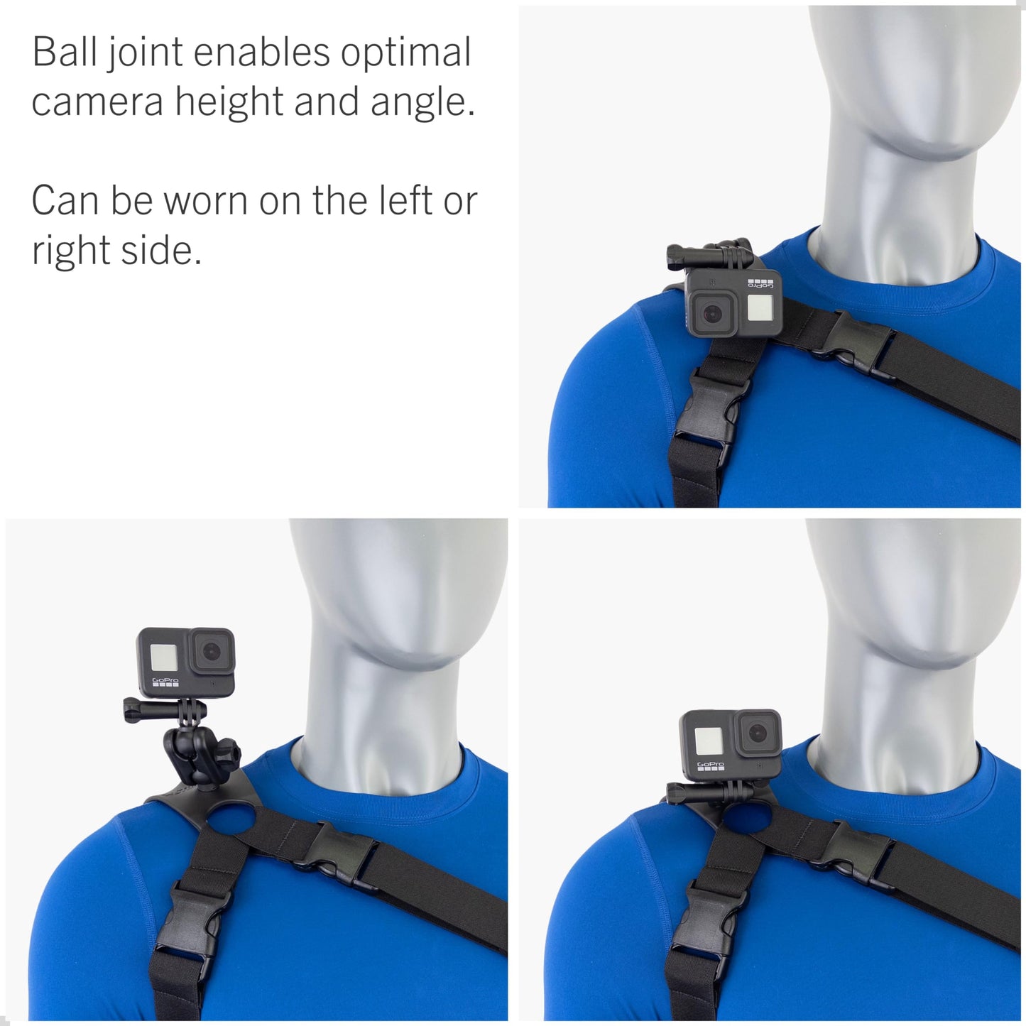 STUNTMAN 360 High Stability Shoulder Mount for Action Cameras - Fits GoPro, DJI Osmo (Action 5 Pro, 4, 3, 2), Insta360 (Ace Pro, Ace, ONE RS, ONE R)