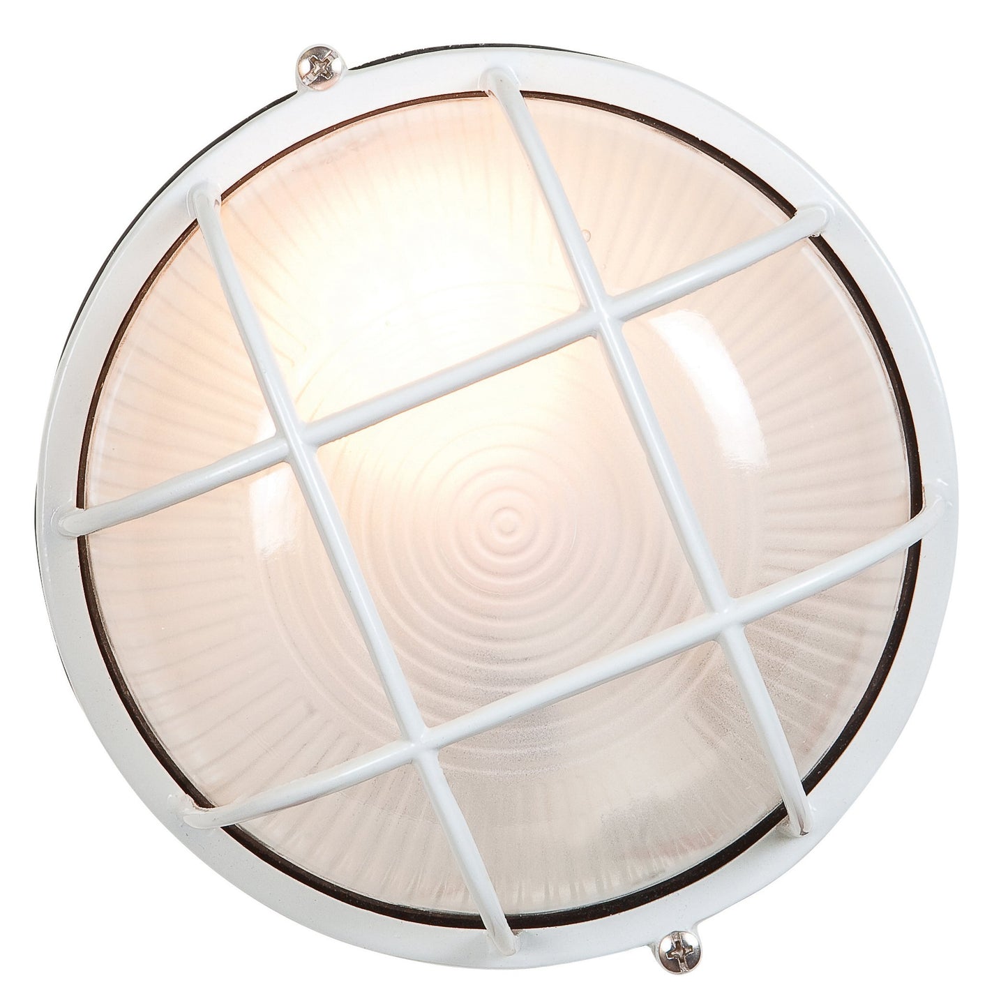 Nauticus Outdoor LED Bulkhead - White Finish with Frosted Glass Shade
