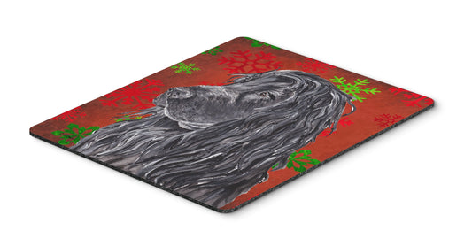 Caroline's Treasures SC9583MP "Black Cocker Spaniel Red Snowflakes Holiday Mouse Pad, Hot Pad or Trivet" for Home Office Gaming Working Computers
