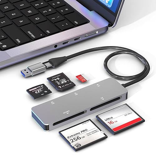 CFast Card Reader 5Gbps - USB 3.0 USB C CFast 2.0 Card Reader Aluminum C Fast Memory Card Adapter for SanDisk, Lexar, Transcend, Sony Card, Read