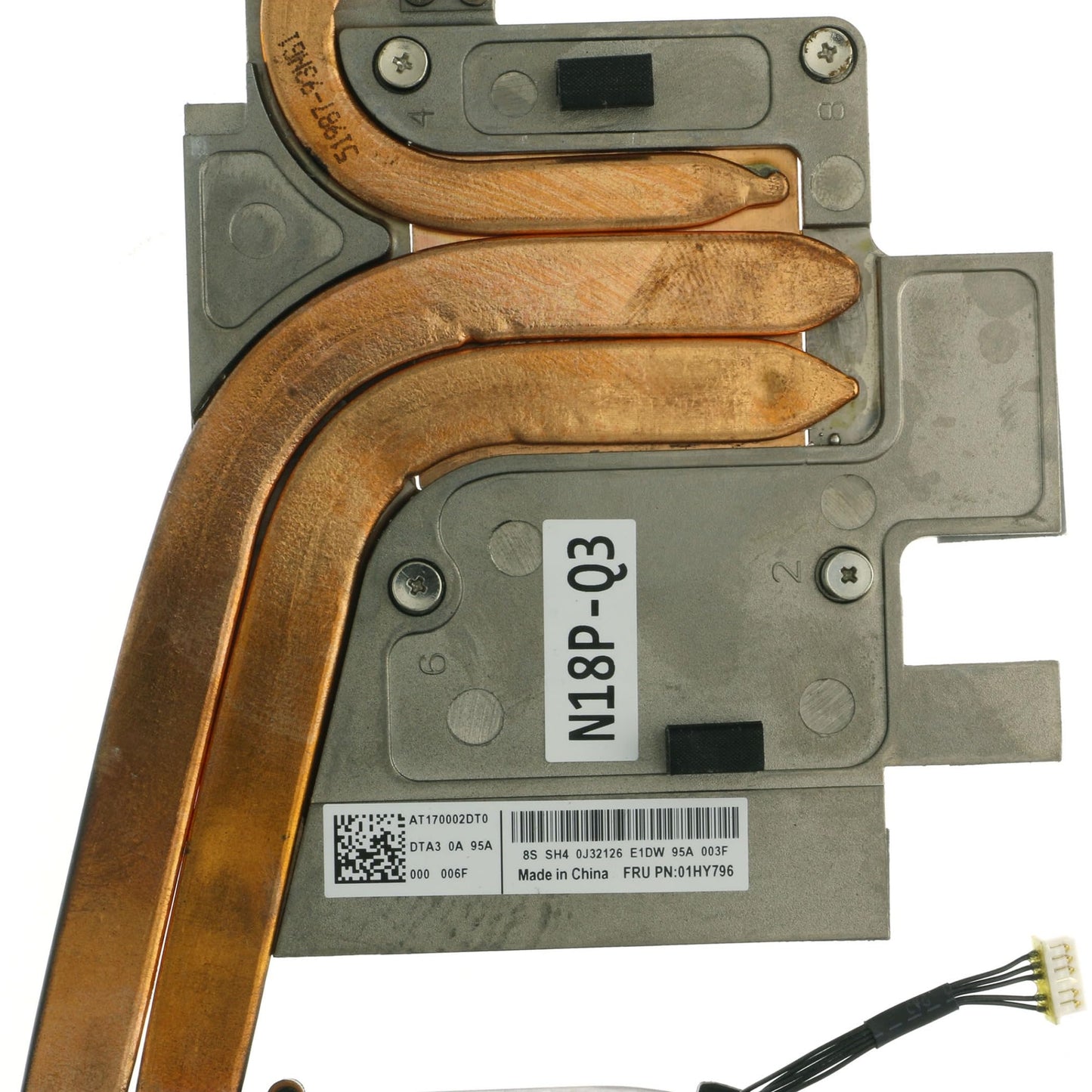 Replacement CPU Cooling Fan with HEATSINK for Lenovo ThinkPad P72 (20MB/20MC) 01HY796 NP18P-Q3 AT170002DT0 ND75C28-18A01 ND65C-18A02 DC 5V 0.5A 6-PIN