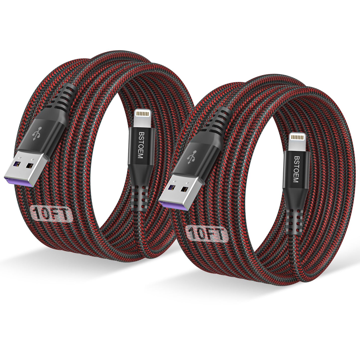2Pack for iPhone Charger Cable 10 Ft,Long Lightning for Apple Charging Cord 10ft for iPhone 14/13/12/11 Pro/X/Xs Max/XR/8 Plus/7/6/5/SE,for IPad USB…