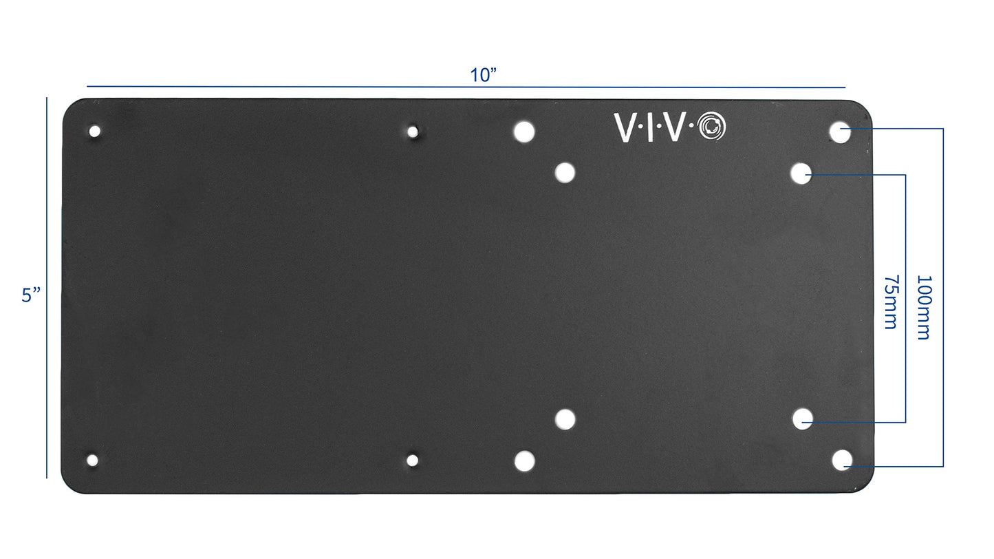 VIVO Steel Arm Bracket Holder for Intel NUC, Back of Monitor VESA Metal Plate Mount Extension, Black, MOUNT-VESA01
