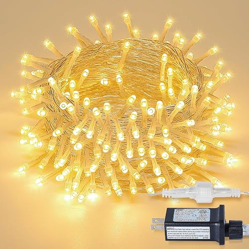 MYGOTO String Lights Indoor Bedroom, 33FT 100 LED Fairy String Lights Outdoor Waterproof, 8 Modes Memory Twinkle Christmas Light Plug in for Classroom