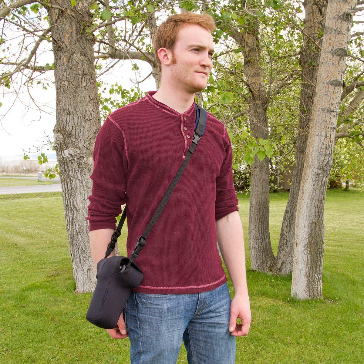 OP/TECH USA Soft Pouch - Compact digital camera case, lightweight accessories pouch, sleek neoprene sleeve for DSLR, perfect for backpacks & travel