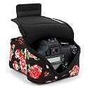 USA Gear Camera Sleeve (Medium) for Compact SLRs Compatible with Canon EOS R100 Nikon Z30 Sony ZV-E10, and more - Padded Neoprene DSLR Case