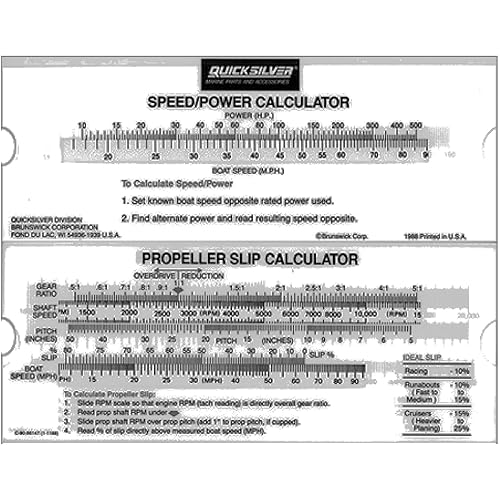 Mercury/quicksilver Prop Slip Calculator 90-86147a 1