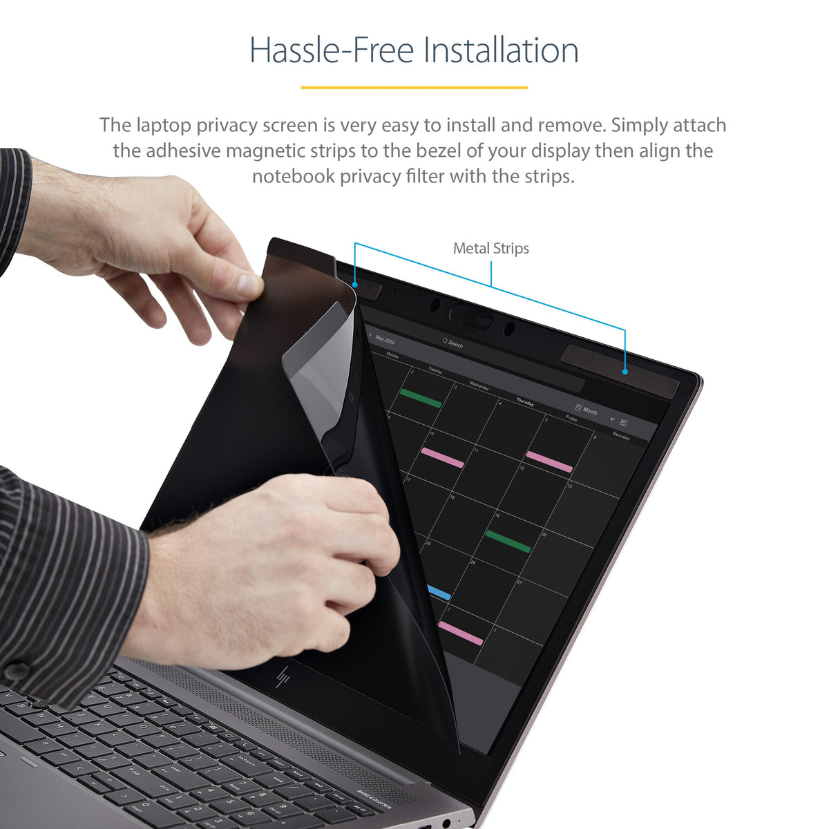 StarTech 15.6in 16:9 Laptop Privacy Screen Filter, Matte/Glossy, TAA