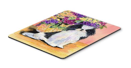 Caroline's Treasures SS8299MP Japanese Chin Mouse Pad, Hot Pad or Trivet for Home Office Gaming Working Computers Laptop Mouse Mat,Washable Large