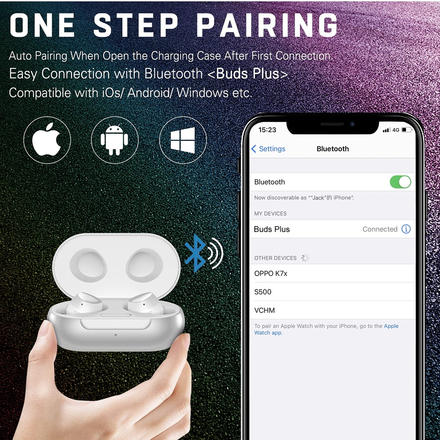 Urbanx Street Buds Plus True Wireless Earbud Headphones for Samsung Galaxy - Wireless Earbuds w/Noise Isolation (US Version with Warranty)