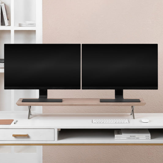 Anji Mountain Monitor Stand - Desktop Organizer & Laptop Riser, Ergonomic Monitor Riser, Space-Saving Monitor Stand for Desk, Durable Construction