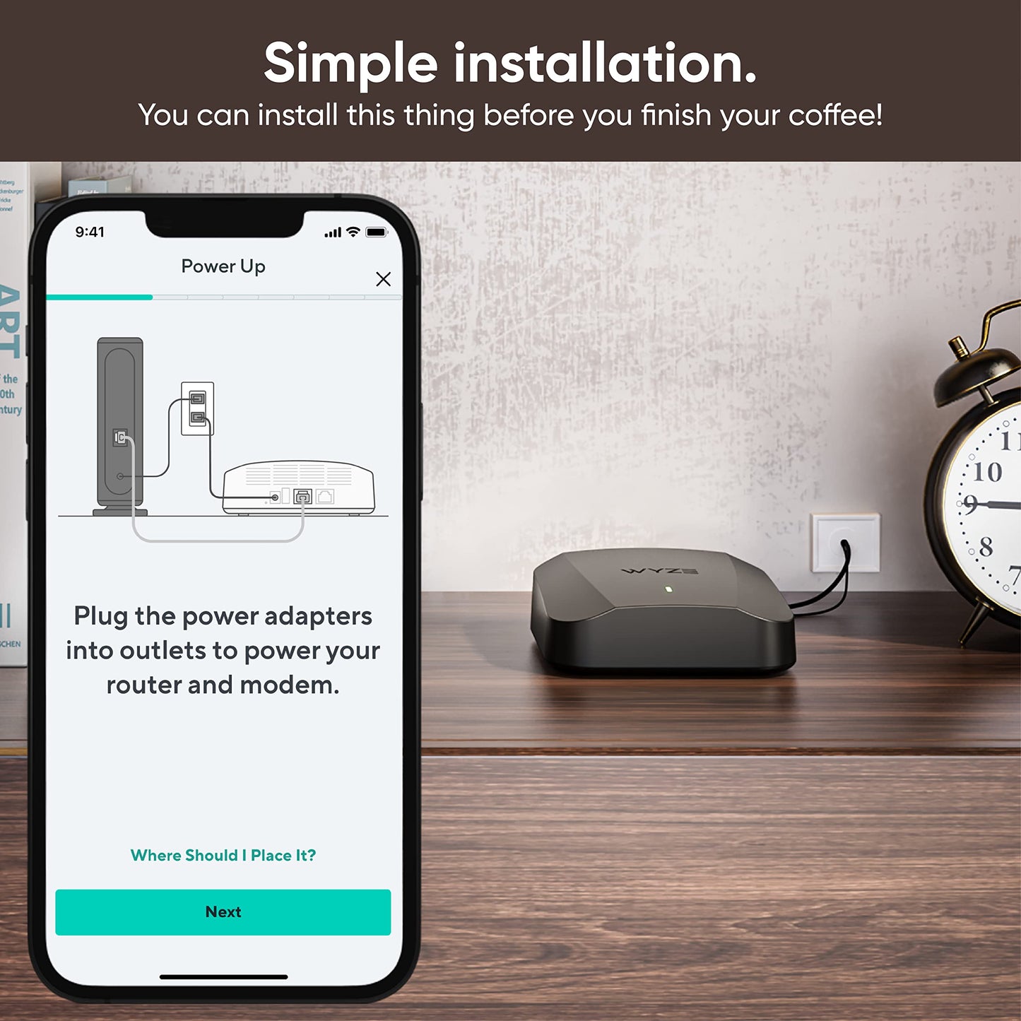 Wyze AXE5400 Tri-Band Wi-Fi 6E Mesh Router Pro, Covers up to 2000 Sq. Ft, Replaces Legacy Routers for Whole Home Coverage, Supports Wired Backhaul