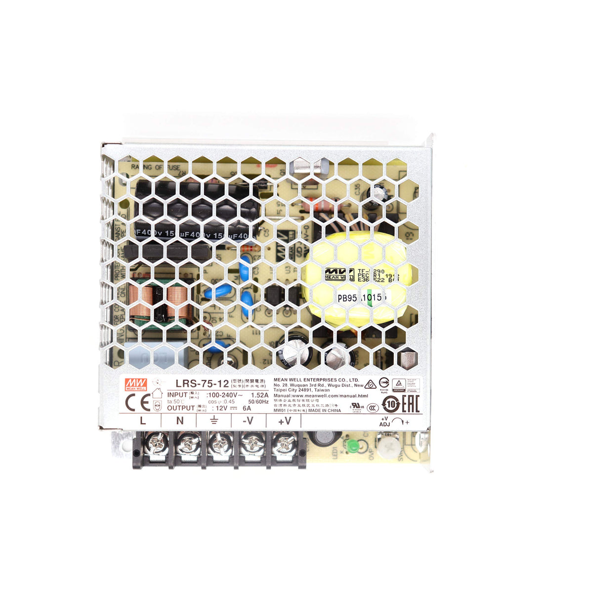 Mean Well 72W 12V 6A Single Output Enclosed Switching Power Supply
