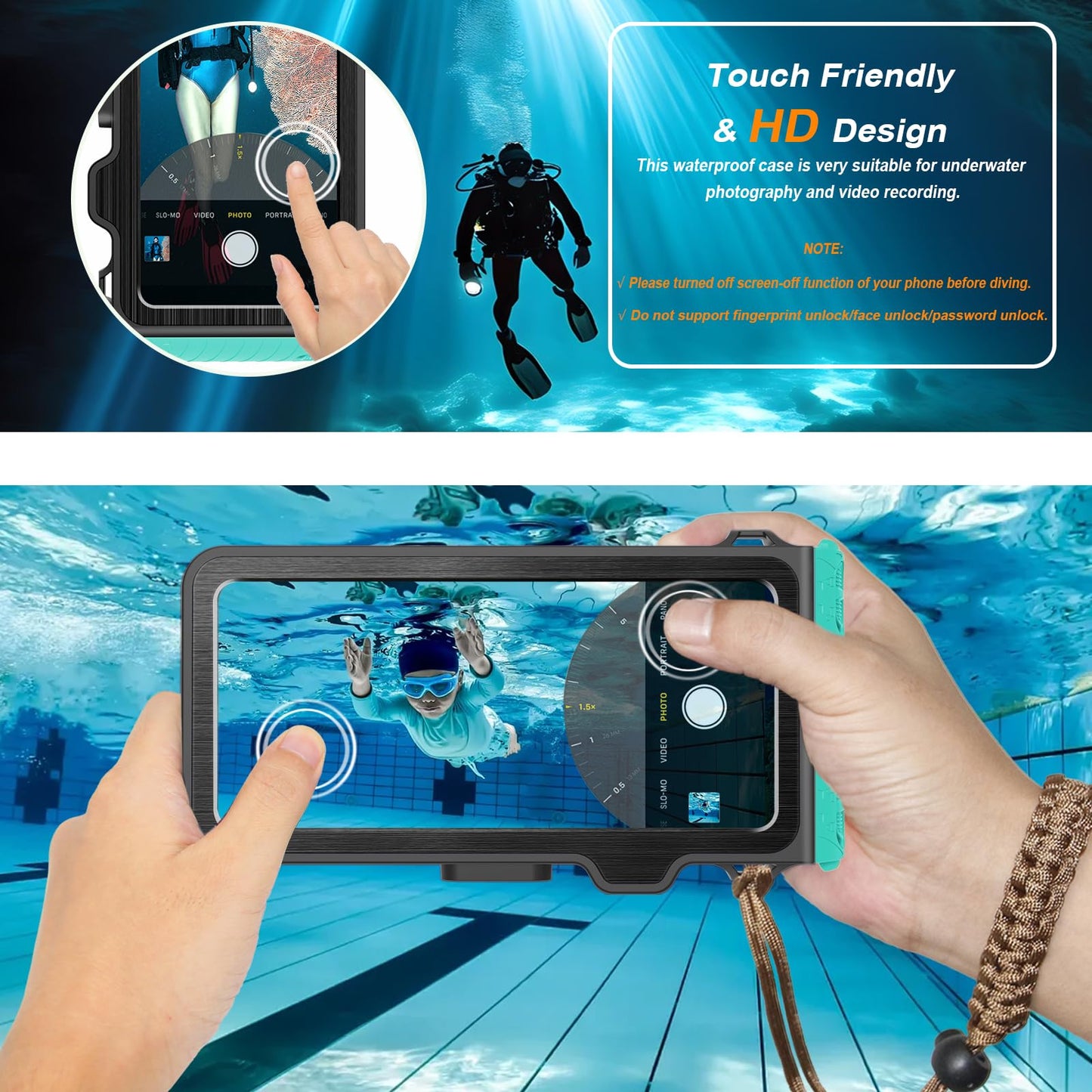 Saupsitnz 2026 Diving Snorkeling Phone Case for iPhone 17/16/15/14/13/12/11 Pro Max/XS/X Samsung Galaxy S26/S25/S24 Professional Scuba Dive Waterproof