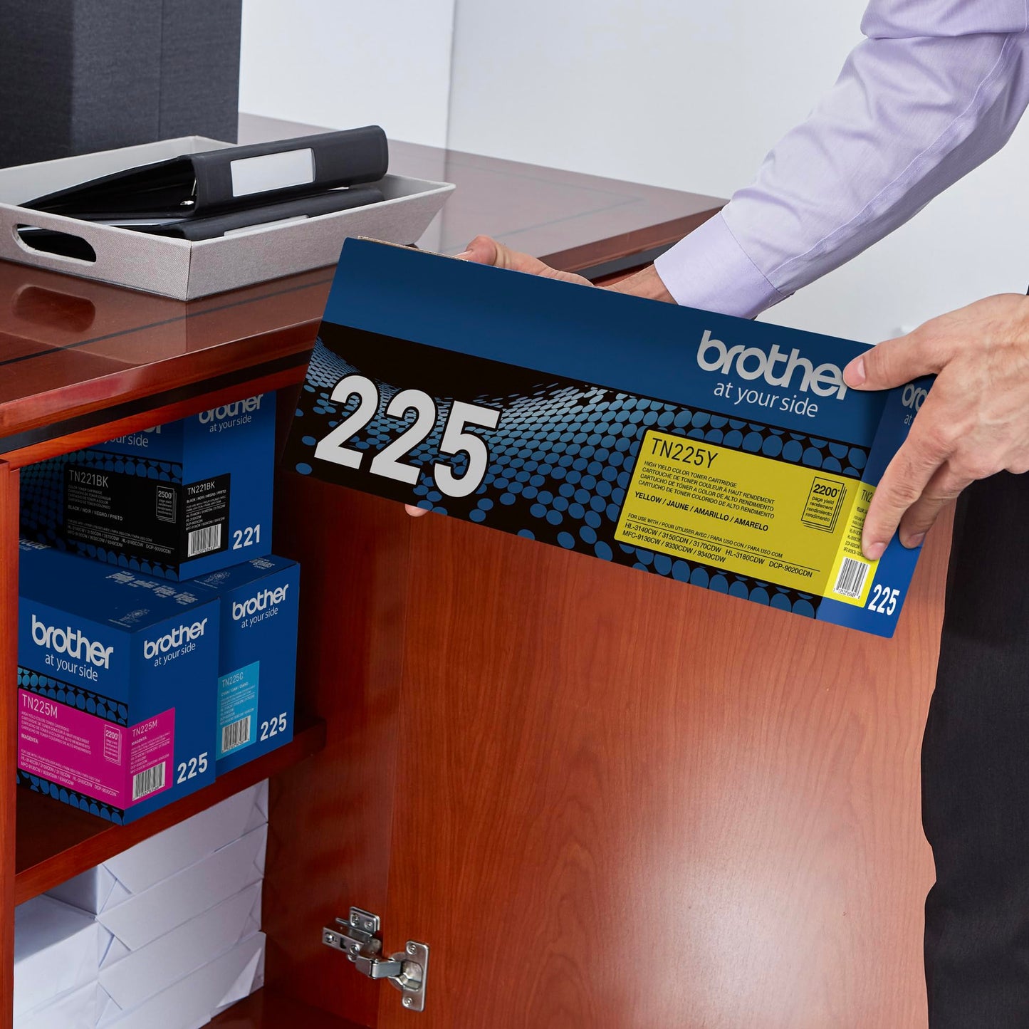 Brother Genuine High Yield Toner Cartridge, TN225Y, Replacement Yellow Toner, Page Yield Up to 2,200 Pages, Amazon Dash Replenishment Cartridge, TN225