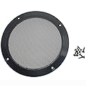 SYCZIOHU 2 Pcs 10 Inch Speaker Grill Steel Mesh Round Subwoofer Grill Waffle Protector Guard Speaker Cover Decorative Car Audio Grille Black