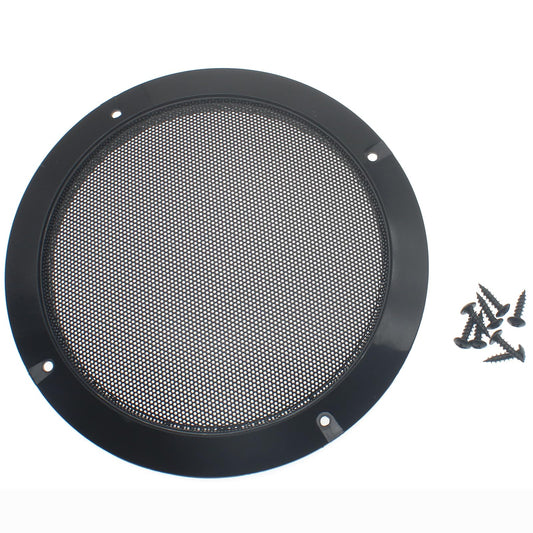 SYCZIOHU 2 Pcs 10 Inch Speaker Grill Steel Mesh Round Subwoofer Grill Waffle Protector Guard Speaker Cover Decorative Car Audio Grille Black
