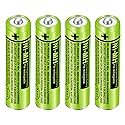 pingju NI-MH AAA Rechargeable Battery 1.2V 400mah 4-Pack AAA Batteries for Panasonic Cordless Phones, Remote Controls, Electronics