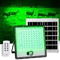 LANGY Hog Lights for Night Hunting, Solar Flood Light 12000LM Green hog Light with Remote, Motion Activated Feeder Lights, Green Solar Lights