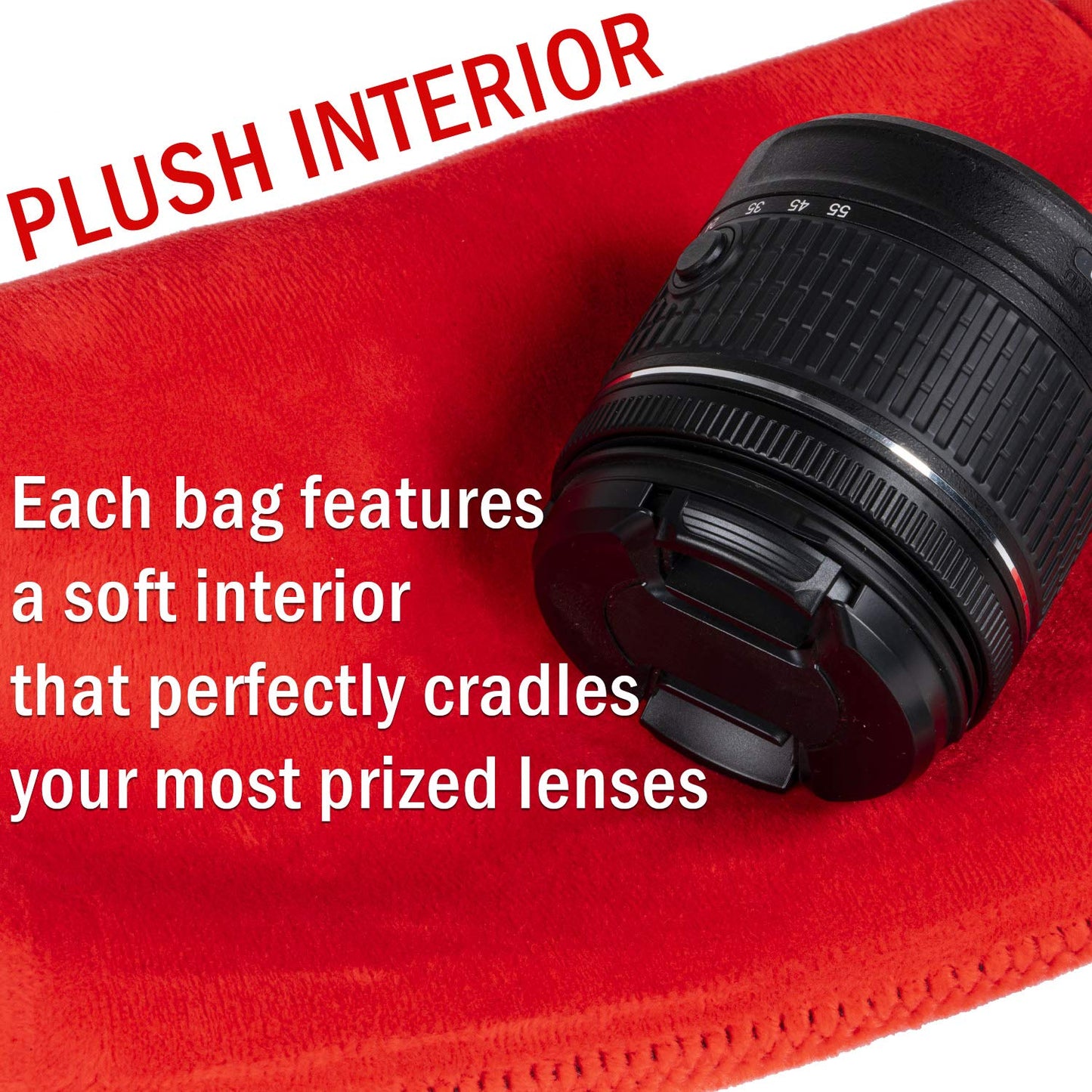 Deco Photo X-Large XL Neoprene Lens Bag Protective Water and Weather Resistant Shock Drop and Scratch Armor Pouch Sleeve Case with Plush Interior