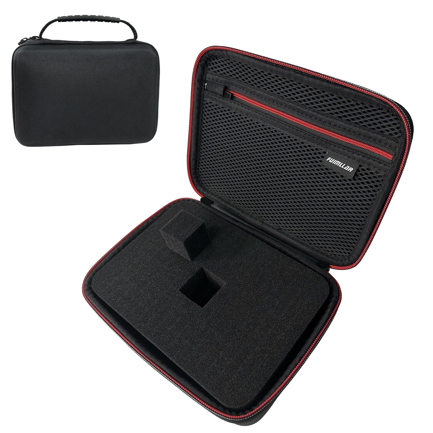Fuimlar EVA hard case with foam, 8.5 x 6.5 x 3.75 inch hard digital case EVA shockproof outdoor case, suitable for storage of sports cameras, digital