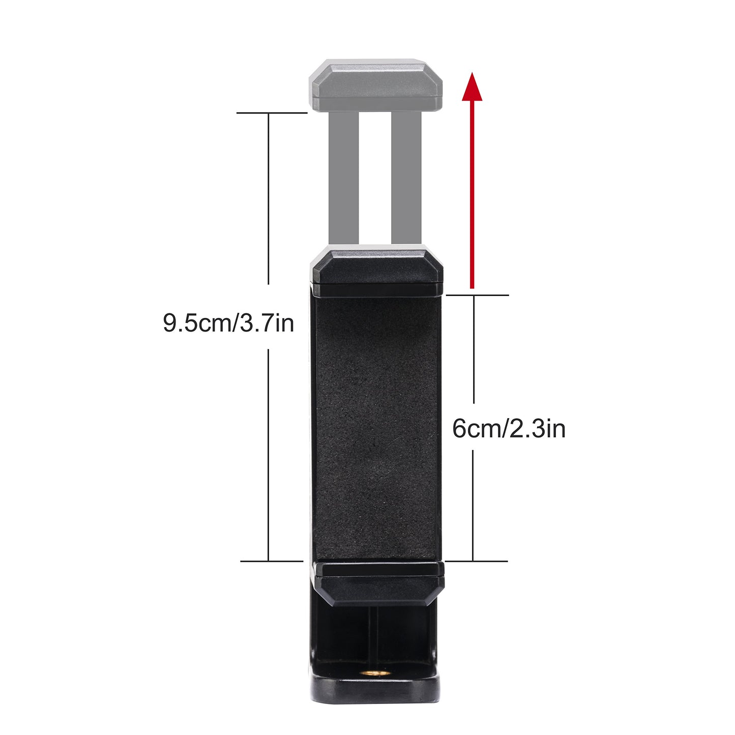 BONFOTO Universal Cell Phone Tripod Mount Adapter,Rotates Vertical and Horizontal, Adjustable with Padded Clip Fits for All Smartphones Compatible