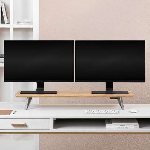 Anji Mountain Monitor Stand - Desktop Organizer & Laptop Riser, Ergonomic Monitor Riser, Space-Saving Monitor Stand for Desk, Durable Construction