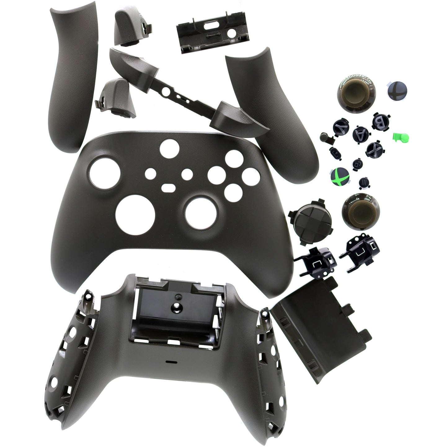 Deal4GO Housing Shell kit w/Buttons Trigger Bumper Full Complete Repair Replacement for Xbox Series X & S Wireless Controller 1914 (Green Camo)