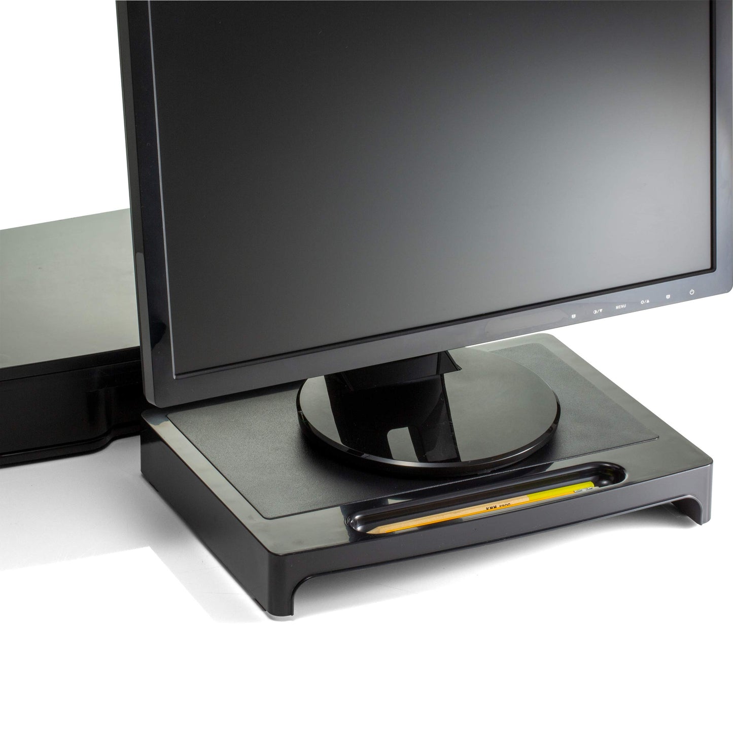 Officemate 2200 Series Executive Monitor Stand with Drawer, Black (22502)