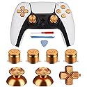 Avericht Metal ABXY Buttons Dpad Thumbsticks for PS5 Controller, Metal Aluminum Action Buttons & Dpad & Analog Stick Replacement Kit for PS5